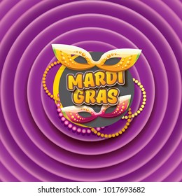 vector new orleans mardi gras vector violet background with carnival mask and text. vector mardi gras party or fat tuesday purple poster design template with space for text