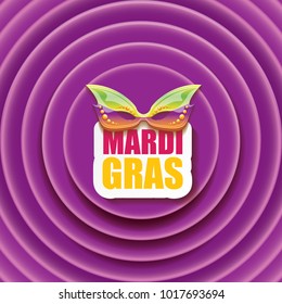 vector new orleans mardi gras vector violet background with carnival mask and text. vector mardi gras party or fat tuesday purple poster design template with space for text