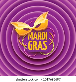 vector new orleans mardi gras vector violet background with carnival mask and text. vector mardi gras party or fat tuesday purple poster design template with space for text