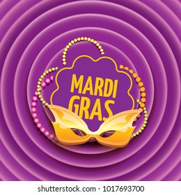 vector new orleans mardi gras vector violet background with carnival mask and text. vector mardi gras party or fat tuesday purple poster design template with space for text