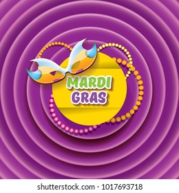 vector new orleans mardi gras vector violet background with carnival mask and text. vector mardi gras party or fat tuesday purple poster design template with space for text