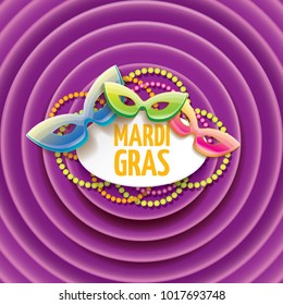 vector new orleans mardi gras vector violet background with carnival mask and text. vector mardi gras party or fat tuesday purple poster design template with space for text