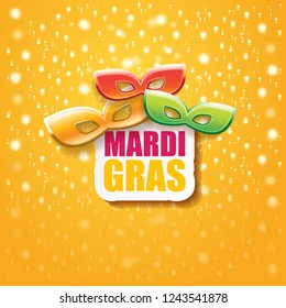 vector new orleans mardi gras vector orange background with blur lights, carnival mask and text. vector mardi gras party or fat tuesday purple poster design template with space for text