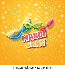 vector new orleans mardi gras vector orange background with blur lights, carnival mask and text. vector mardi gras party or fat tuesday purple poster design template with space for text