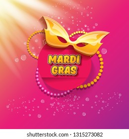 vector new orleans mardi gras vector pink background with blur lights, carnival mask and text. vector mardi gras party or fat tuesday purple poster design template with space for text