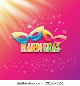 vector new orleans mardi gras vector pink background with blur lights, carnival mask and text. vector mardi gras party or fat tuesday purple poster design template with space for text