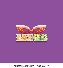 vector  new orleans mardi gras vector background with carnival mask and text. vector mardi gras party or fat tuesday purple poster design template with space for text