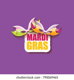 vector  new orleans mardi gras vector background with carnival mask and text. vector mardi gras party or fat tuesday purple poster design template with space for text