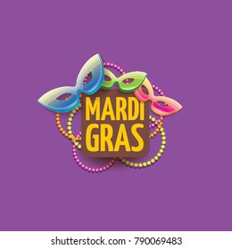 vector  new orleans mardi gras vector background with carnival mask and text. vector mardi gras party or fat tuesday purple poster design template with space for text