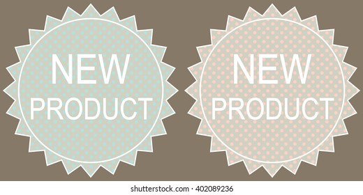 Vector New product Tag, Label in pastel tones