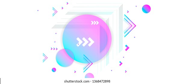Vector new realistic and futuristic foil minimal geometric white background with bright light planets and stars banner