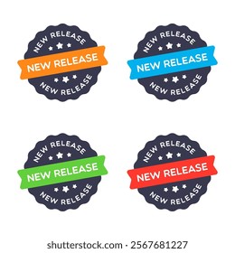 Vector New Release Star Badge Labels