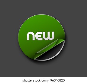 Vector new stickers set. Transparent shadow easy replace background and edit colors.