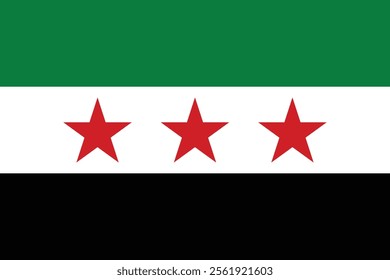 Vector of the new Syrian flag.