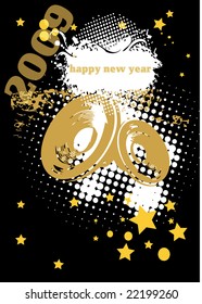 Vector for the new year 2009 background