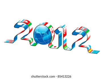 vector new year 2012