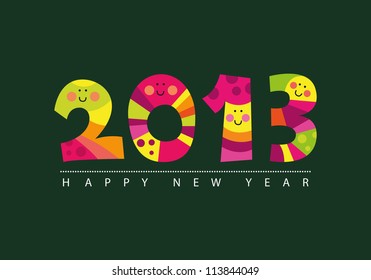 Vector New year 2013 card, Vector Christmas 2013 card