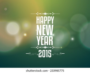 Vector new year 2015 card design with stylish text or typography. eps10 