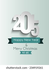 Vector New year 2015 flyer for discount sale and offers with stylish text.