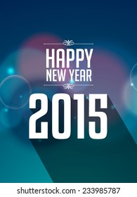 Vector new year 2015 greeting card design with stylish text effects. eps10 