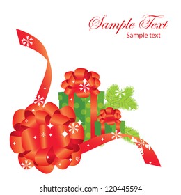 vector New Year banner, christmas banner with gifts