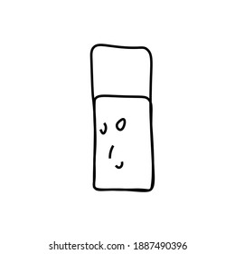 Cerveza vectora de Año Nuevo al estilo de doodle.Una comida simple con alcohol.Bebidas de ilustración para Año Nuevo chino con mano de línea negra.Diseño para menús, tarjetas, pegatinas, huellas, redes sociales, web.  