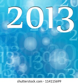 Vector New Year card 2013 blue background vector.