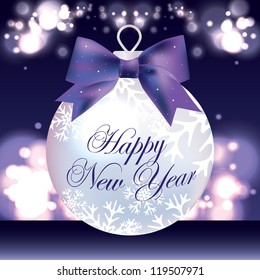 vector New Year Card with Christmas balls