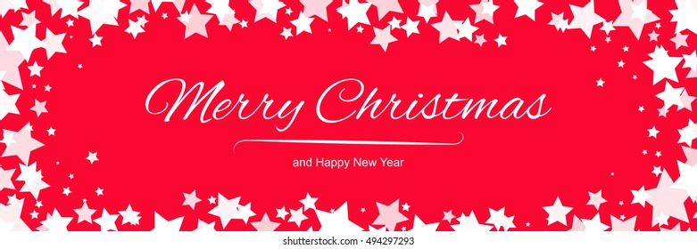Vector New Year or Christmas background with snowflakes border