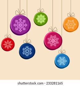 vector new year and christmas greeting card