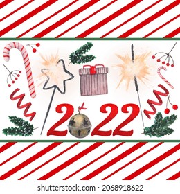 Vector new year and christmas set illustration