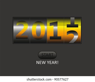 vector new year counter for 2012 with start button
