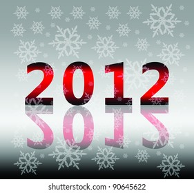 vector new year counter for 2012 with start button