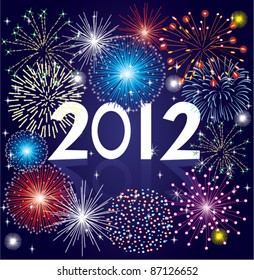 vector new year fireworks