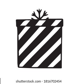 doodle de regalo de año nuevo vectorial dibujado a mano