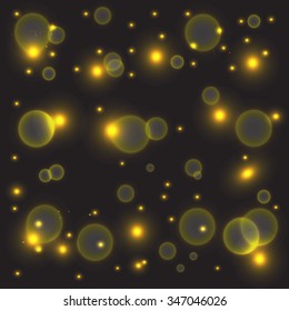 Vector new year - golden lights