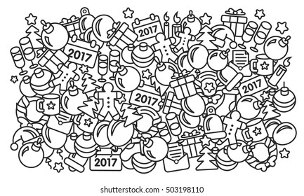 Vector new year pattern illustration