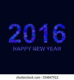 Vector new year postcard. Happy new year background.