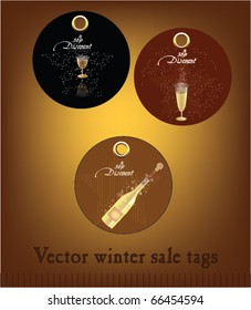 vector new year price tags