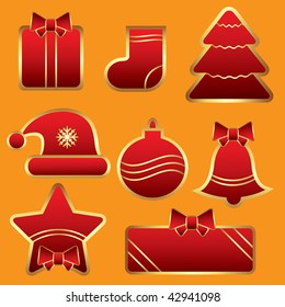Vector New Year Tags Set
