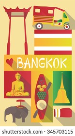 vector new year theme poster city of BANGKOK