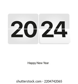 vector new year wish in apple style