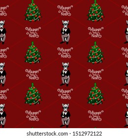 Vector new years pattern.  Design for wrapping paper, sites, banners.