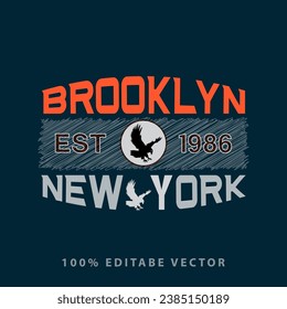 Vektor New York Design Typografie T Shirt Design bedruckbaren Text-Effekt Vektor.