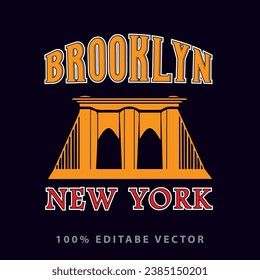 Vector new York design typography t shirt design printable text effect vector.