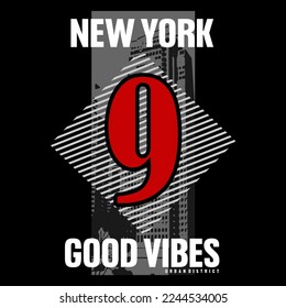 vector new york good vibes text symbol stylish design