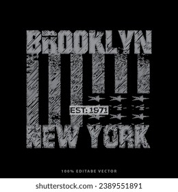 Vector New York grunge typography for t shirt print.