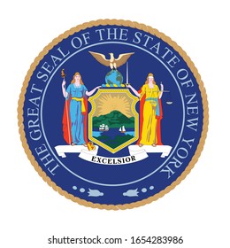 Vector of New York seal flag.