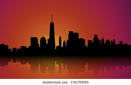 Vector of the New York skyline. Vector illustration