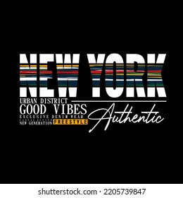 diseño de imágenes elegantes con letras de texto vectorial nueva york